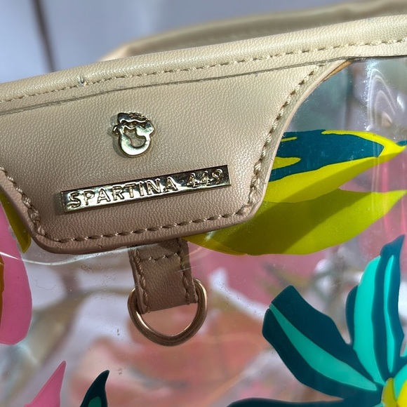 Spartina 449 Clear Floral Beach Tote Bag, Floral Transparent Tote - Picture 3 of 7